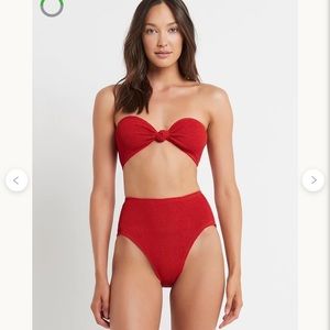 Bond-eye swim/ Palmer brief high-waist bikini bottoms (one size)